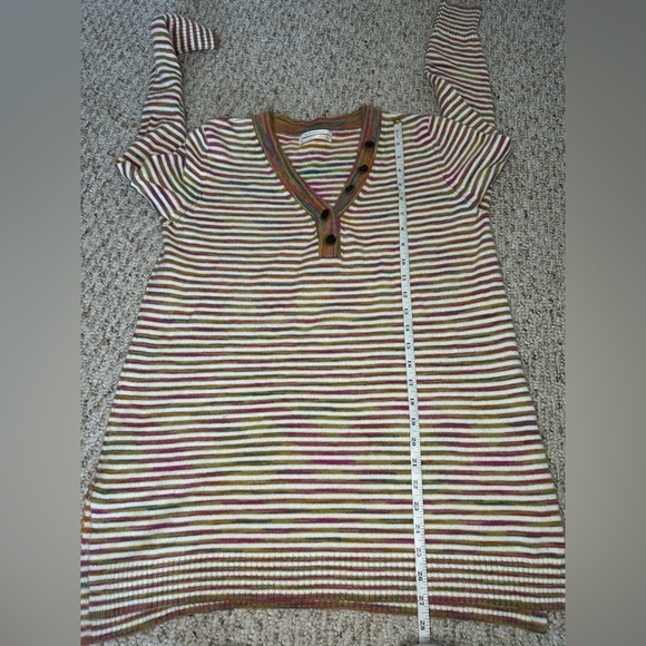 Anthropologie striped Tunic with Relaxed Oversized Fit long sleeve size M - Picture 9 of 10